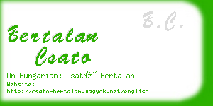 bertalan csato business card